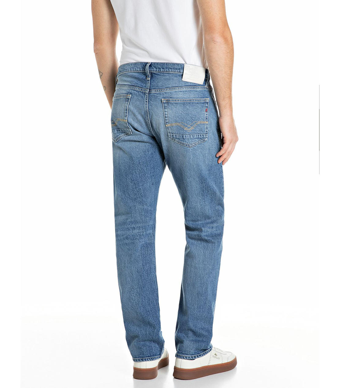 ストレートフィットAIDEEN レッドキャストストレッチデニム 詳細画像 ブルー 2